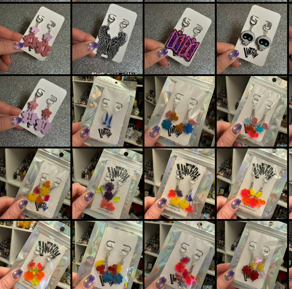 Acrylic Kpop earrings – Lantern Pins