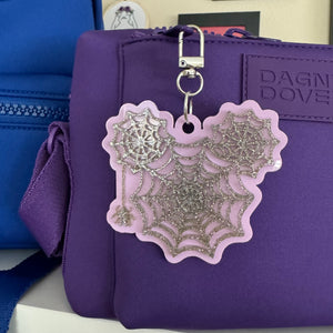 Spider and spider web bag charms