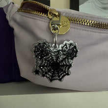 Spider and spider web bag charms