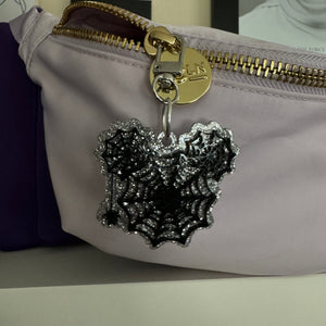Spider and spider web bag charms