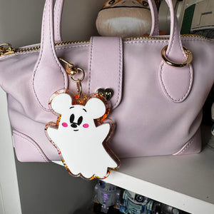 Pastel Minnie and Mickey ghost bag charms