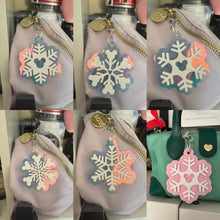 Snowflake bag charms