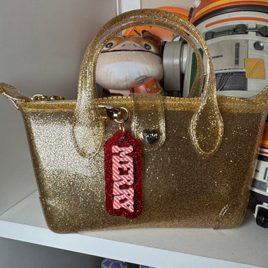 Candy cane font bag charms