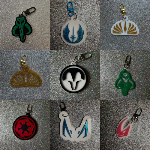 Galactic logo acrylic bag charms