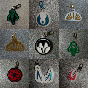 Galactic logo acrylic bag charms