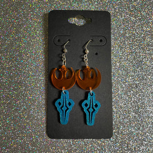 Fulcrum Acrylic space earrings