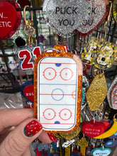 Hockey and Heated rivalry  themed bag charms