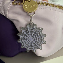 Spider and spider web bag charms