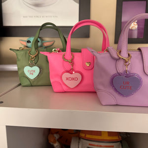 Candy heart bag charms
