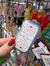 Hockey and Heated rivalry  themed bag charms