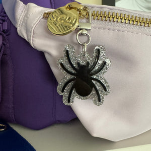 Spider and spider web bag charms