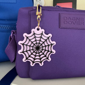 Spider and spider web bag charms