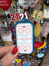 Hockey and Heated rivalry  themed bag charms