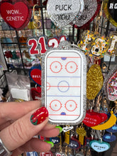 Hockey and Heated rivalry  themed bag charms
