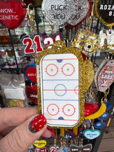 Hockey and Heated rivalry  themed bag charms