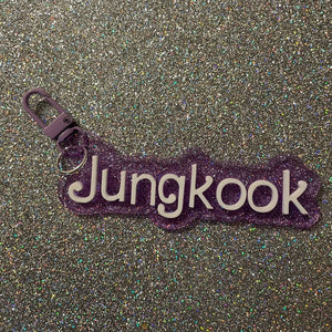 BTS doll font nameplate bag charms