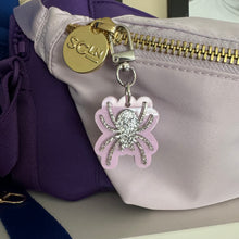 Spider and spider web bag charms