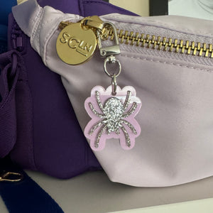 Spider and spider web bag charms
