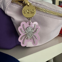 Spider and spider web bag charms