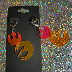 Rebel and Starbird mixed Acrylic earrings