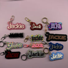 Custom nameplate bag charm