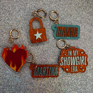 Showgirl bag charms