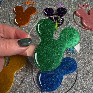 Balloon bag charm and earrings
