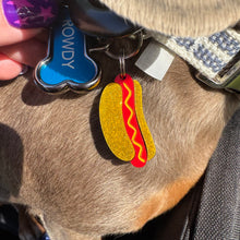 Hot dog bag charm and dog collar tags