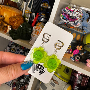 Jackolantern flower earrings