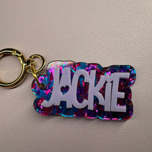 Custom nameplate bag charm