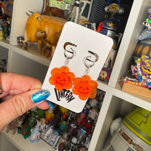 Jackolantern flower earrings