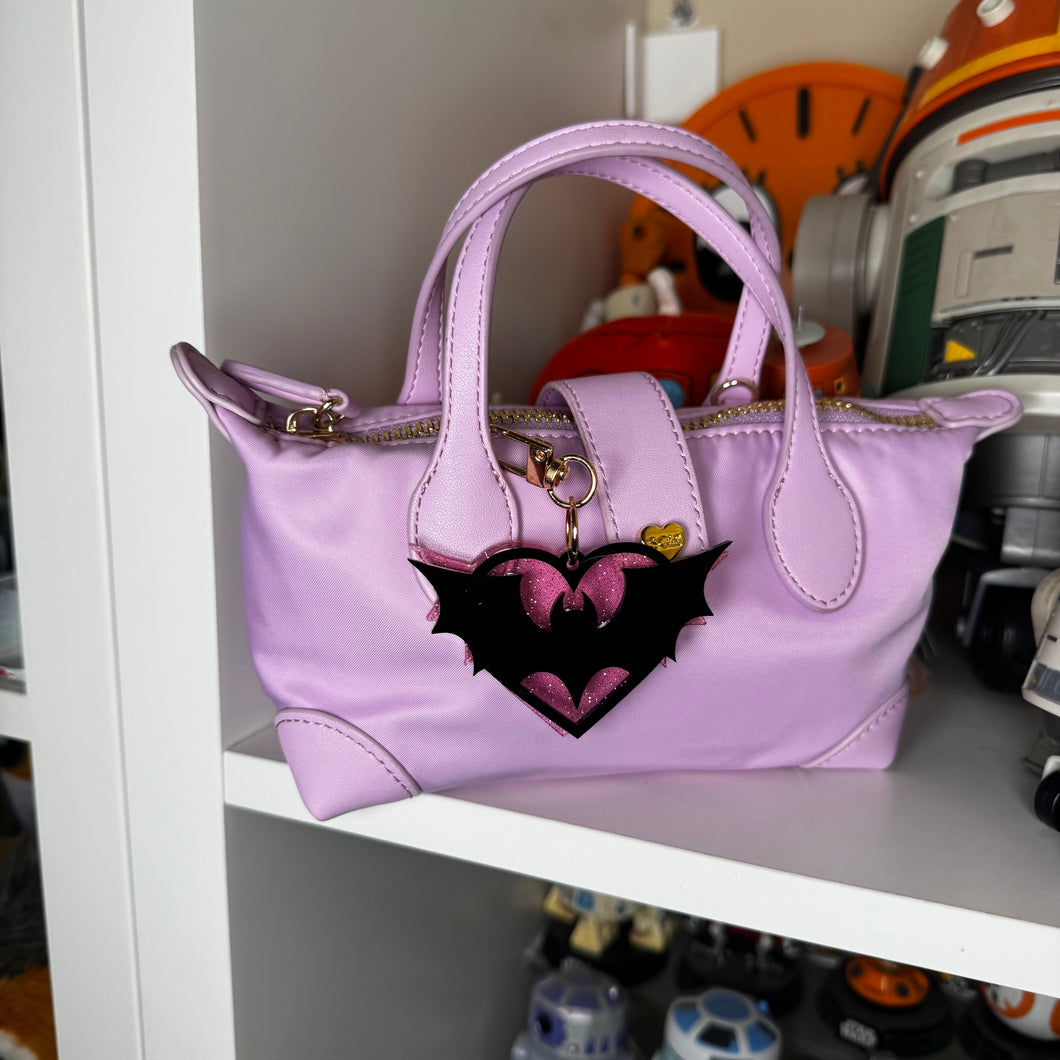 Bat Heart bag charms