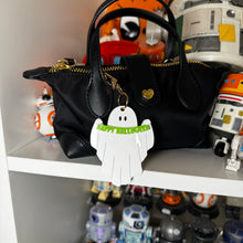 Ghost nameplate bag charm