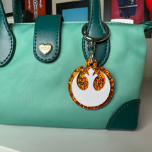 Custom Color Rebel logo bag charm