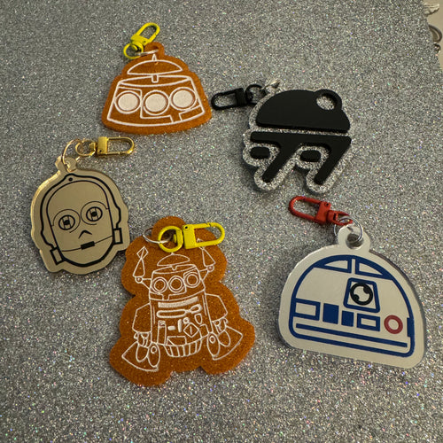 Droid acrylic bag charms