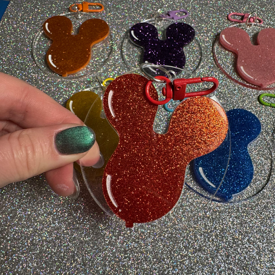 Balloon bag charm and earrings
