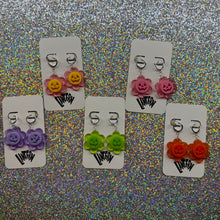 Jackolantern flower earrings