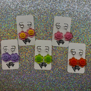Jackolantern flower earrings