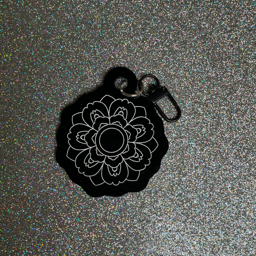 Lotus flower acrylic bag charm