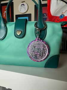 Disco ball bag charm