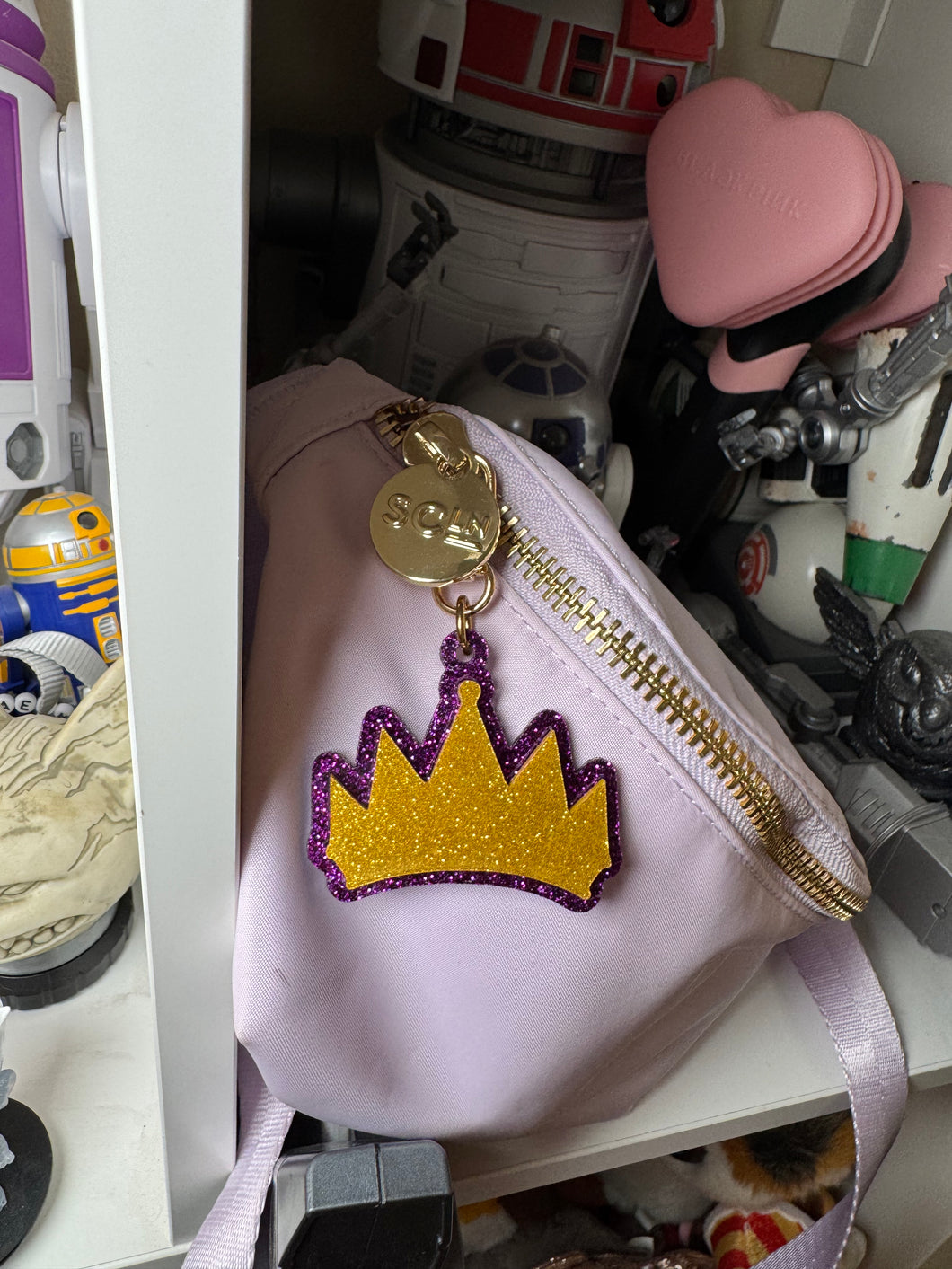 Villain crown bag charms