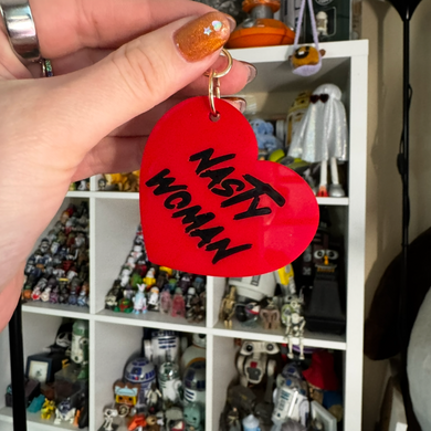 Nasty woman bag charm