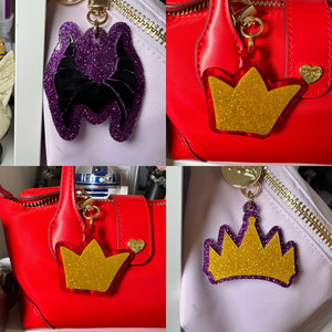 Villain crown bag charms