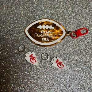 Football era collection Bag charm and earrings