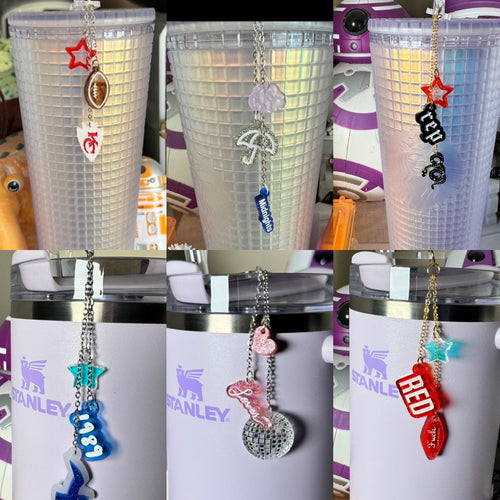 Straw charms for Stanley cup- Swiftie designs