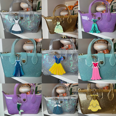 Princess dress bag charms