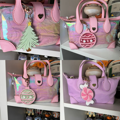 Pastel Christmas bag charms