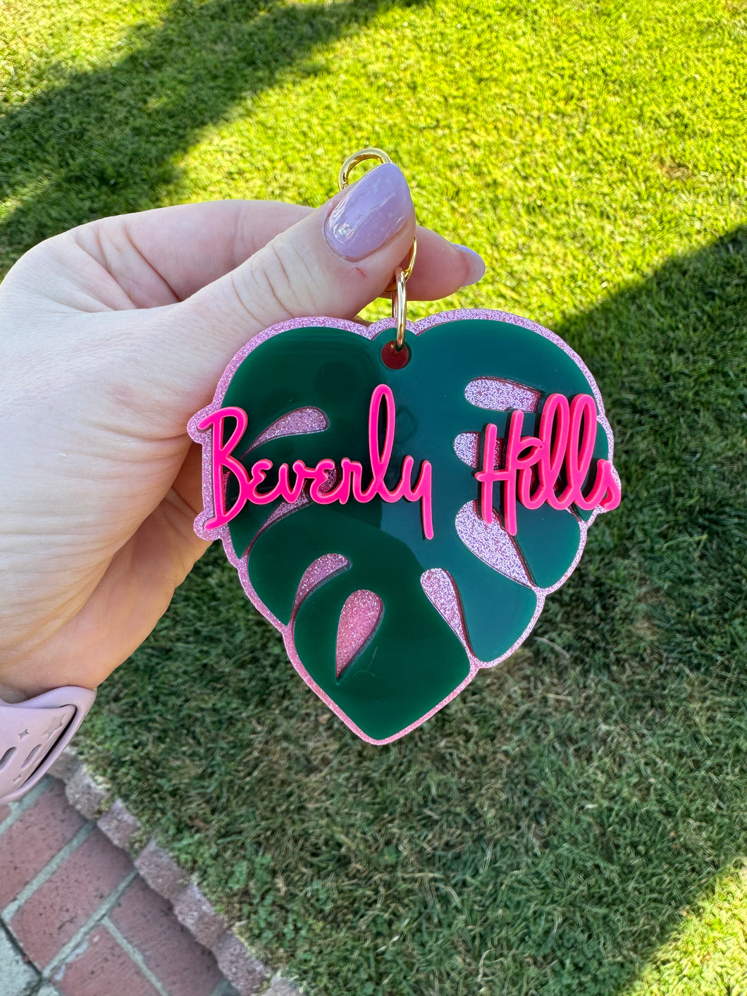 BHH monstera bag charm