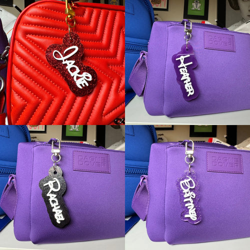 Magical  font nameplate bag charm