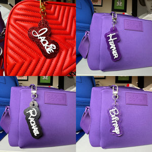 Magical  font nameplate bag charm
